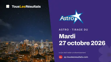 Astro du mardi 27 octobre 2026 : résultats du tirage et lots