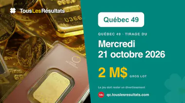 Résultats du Québec 49 du mercredi 21 octobre 2026 : numéros gagnants et lots