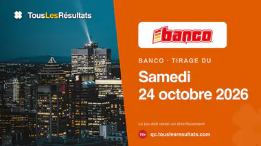 Résultats du Banco du samedi 24 octobre 2026 : les 20 numéros et le Turbo